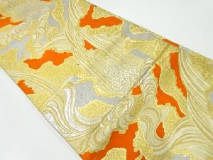 アンティーク 滝に流水模様織出し袋帯(材料)